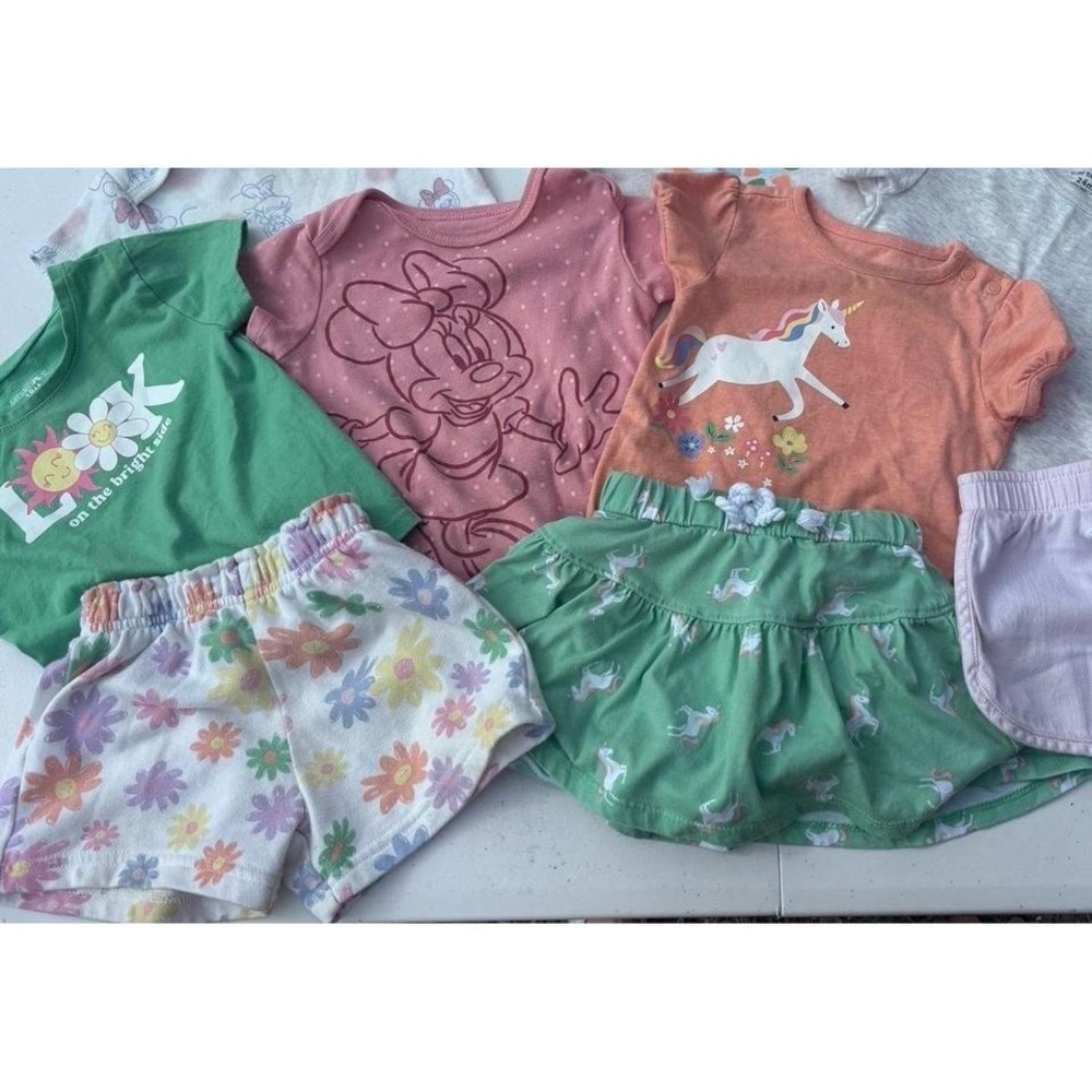 Bundle Toddler Girls 18M Pink Green Lot 7pc Good